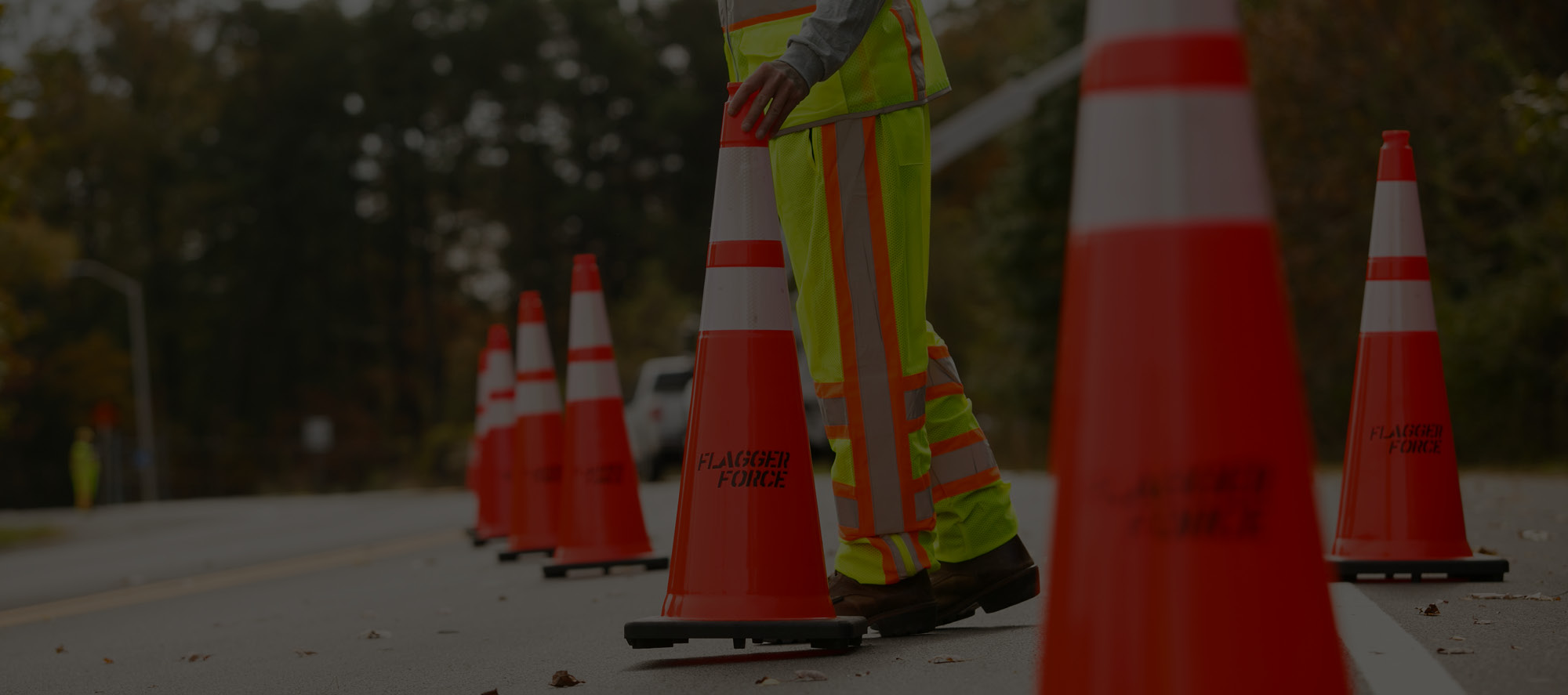 Short term traffic control work zone