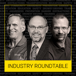 Safety Roundtable with photos of John Rigney, Jim Decinti, and Luke Lazar