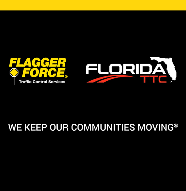 Flagger Force and Florida Temporary Traffic Control logos.