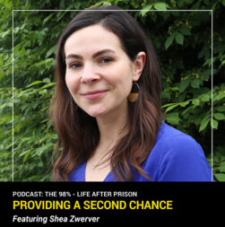 Shea Zwerver's headshot with details about the podcast