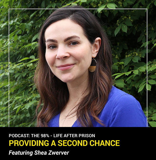 Shea Zwerver's headshot with details about the podcast