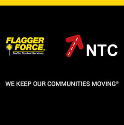 Flagger Force and NTC Traffic Control's logos.