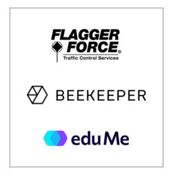 Flagger Force, Beekeeper, and eduMe Logos