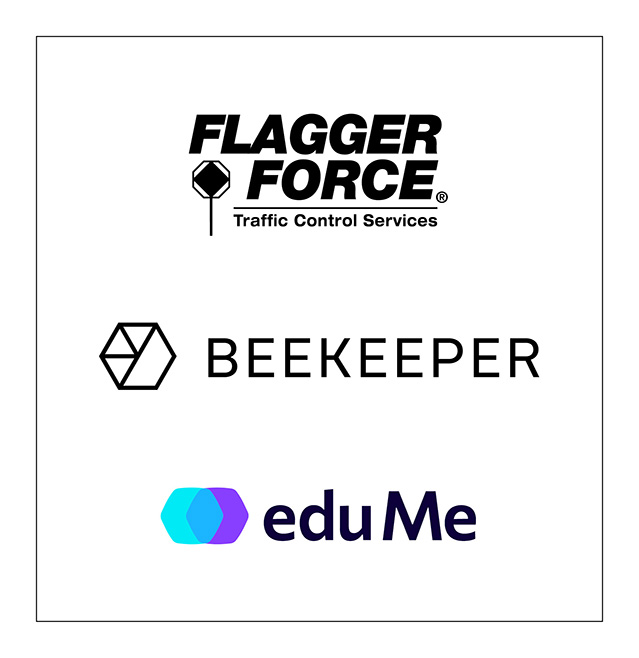 Flagger Force, Beekeeper, and eduMe Logos
